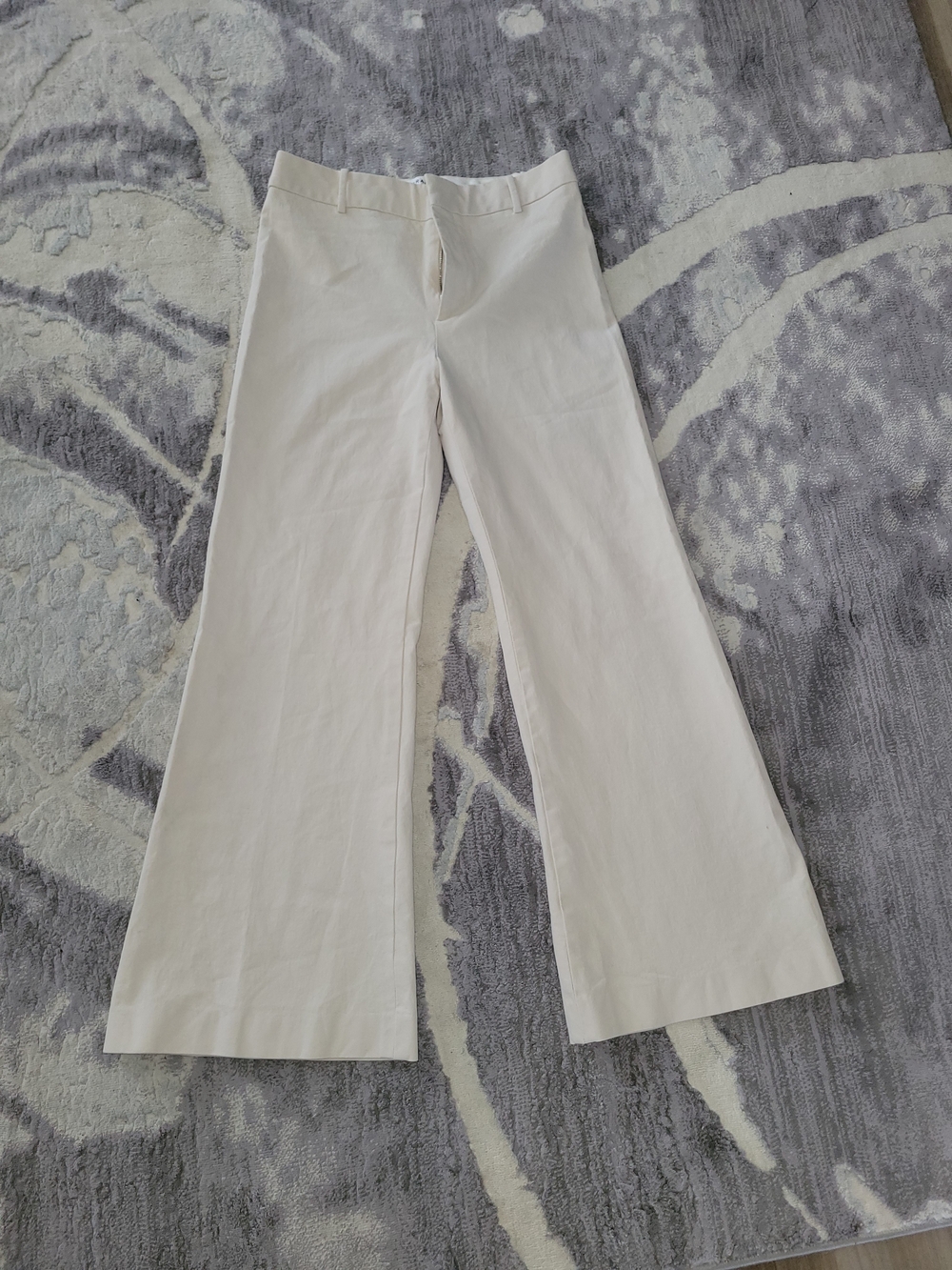 Frame Tailored Cream Wide-Leg Women's Pants Size 10